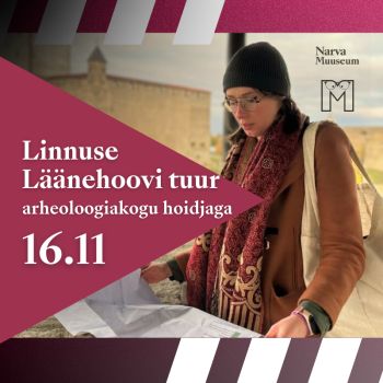 Linnuse Läänehoovi tuur arheoloogiakogu hoidjaga ja tutvustus näitusega “Arheoloogilised välitööd Eestis 2023“ (RUS)