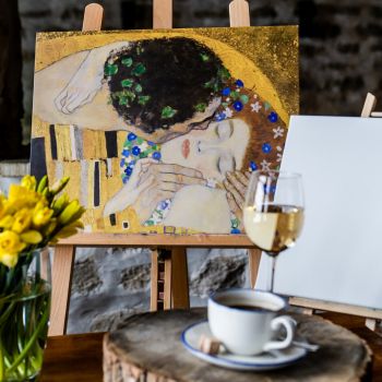 Maalimisõhtu restoranis Rondeel: Gustav Klimti „Suudlus“