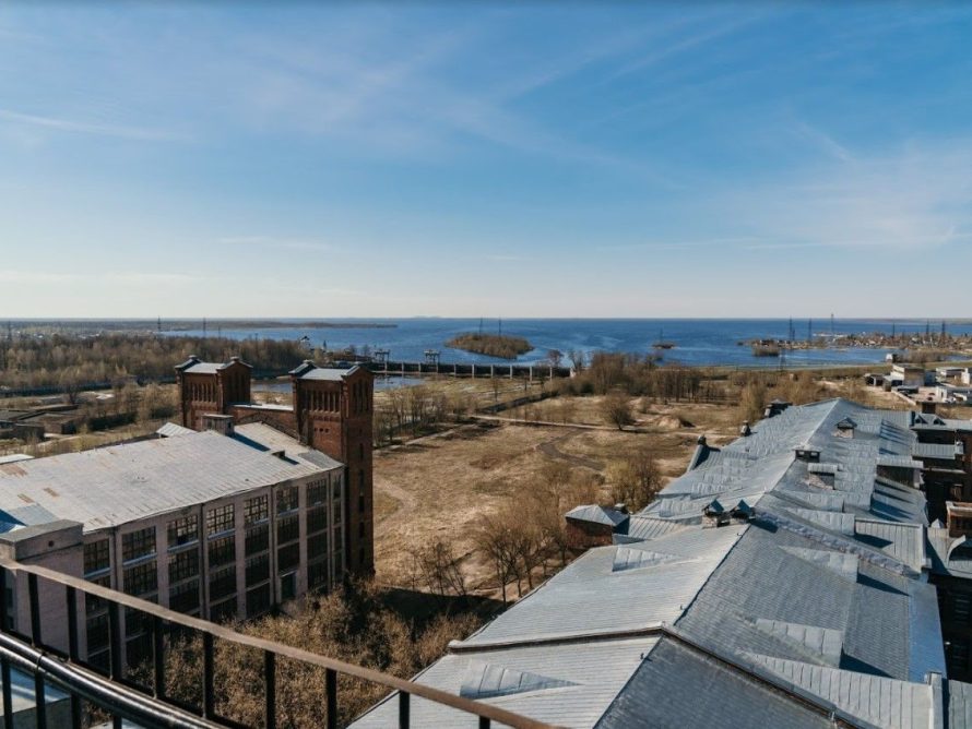 Narva veehoidla, vaade Joala vabriku tornist. Markova, Anna. 2021