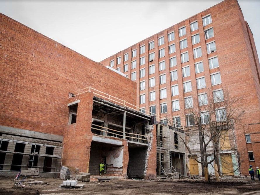 Vaba Lava Narva teatrikeskuse ehitus. 20.04.2018. Markova, Anna.