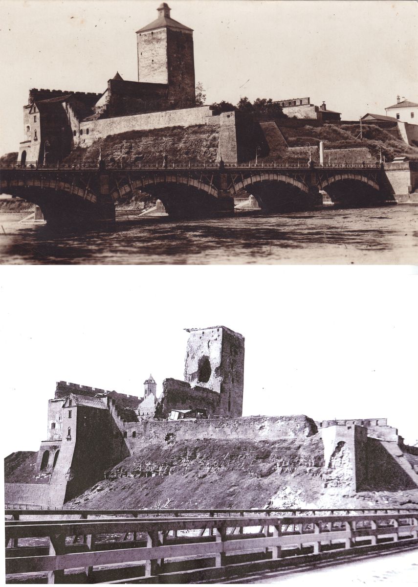 Нарвский замок. 1910–1918 / Нарвский замок. 1944. NLM